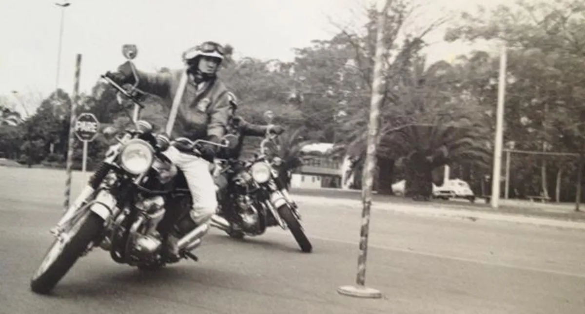 Piloto em Treinamento no Centro Educacional de Trânsito Honda em 1971
