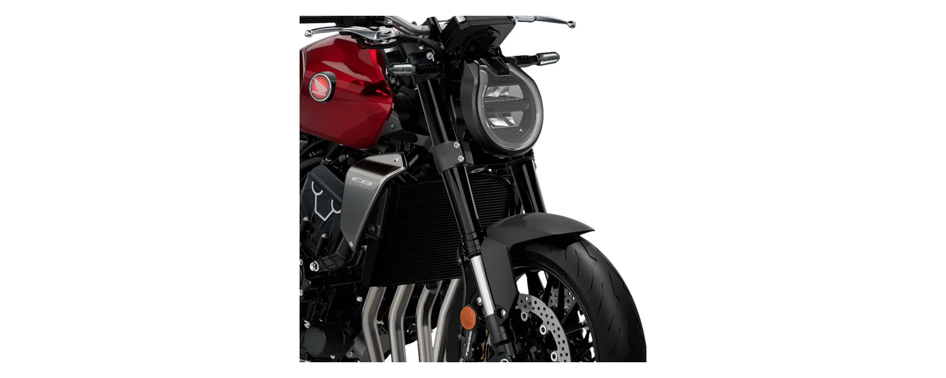 Mecânica da Suspensão Dianteira da Moto Honda CB 1000R Vermelho Metálico Bordeaux Red Metallic