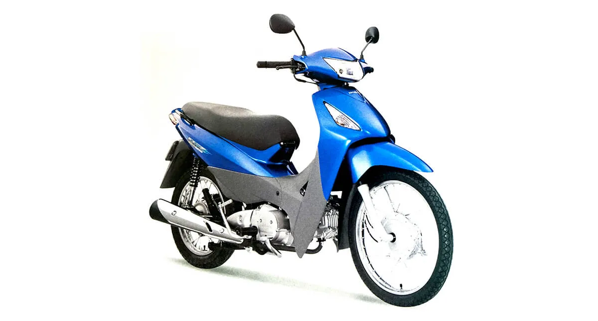 Motocicleta Honda Biz 125  na cor azul