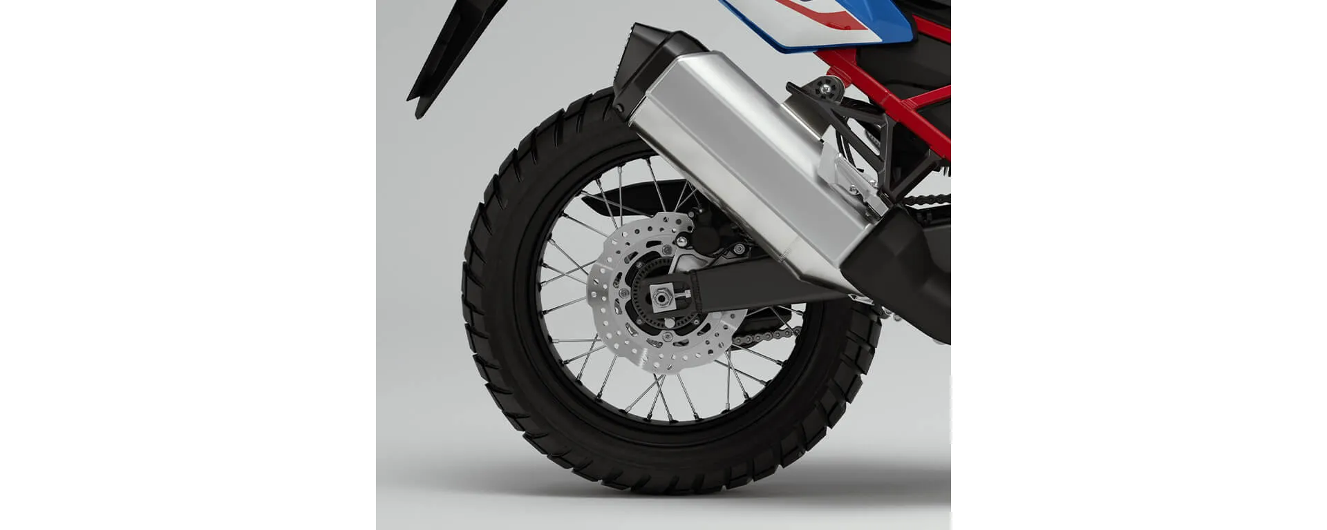 Rodas e Pneus da Moto Honda Africa Twin DCT Azul Metálico