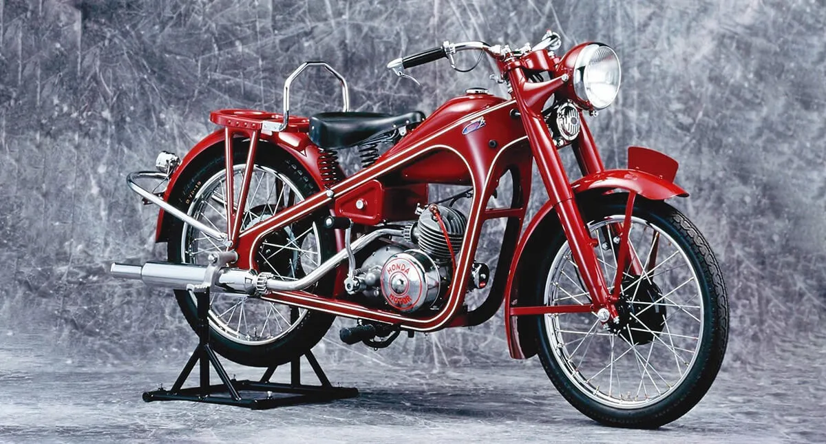 Moto Honda Dream D Vermelha de 1949