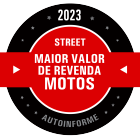Maior valor de revenda de motos - Street 2023