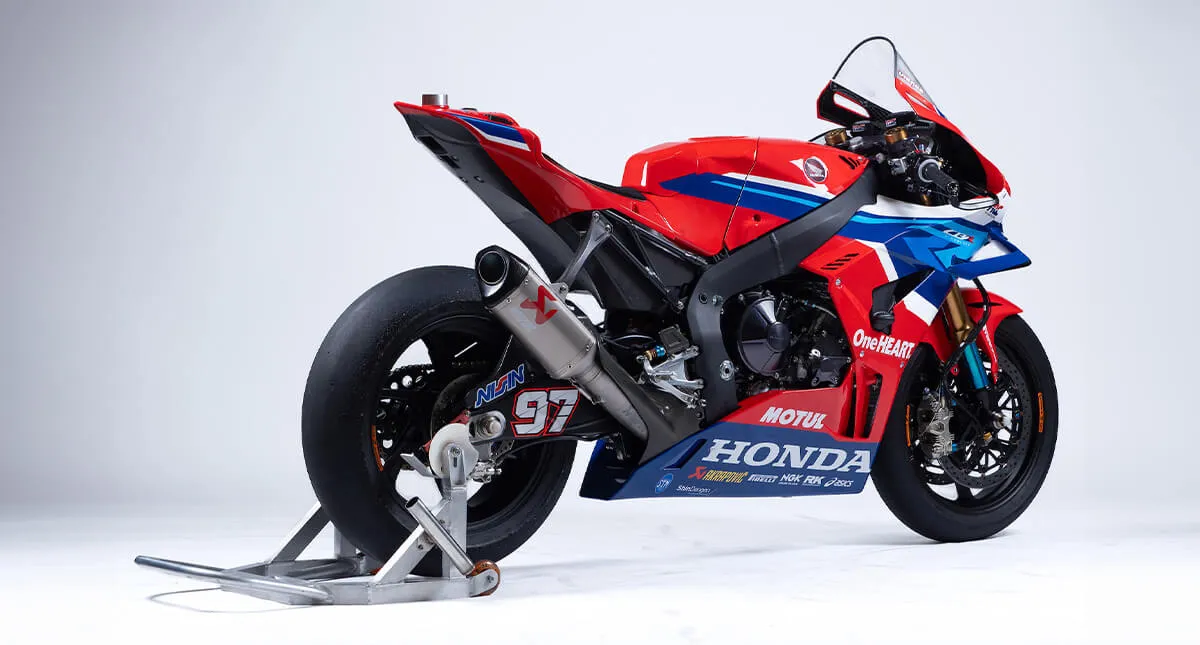 Detalhes Lateral direita da motocicleta Honda CBR 1000RR-R Fireblade SP