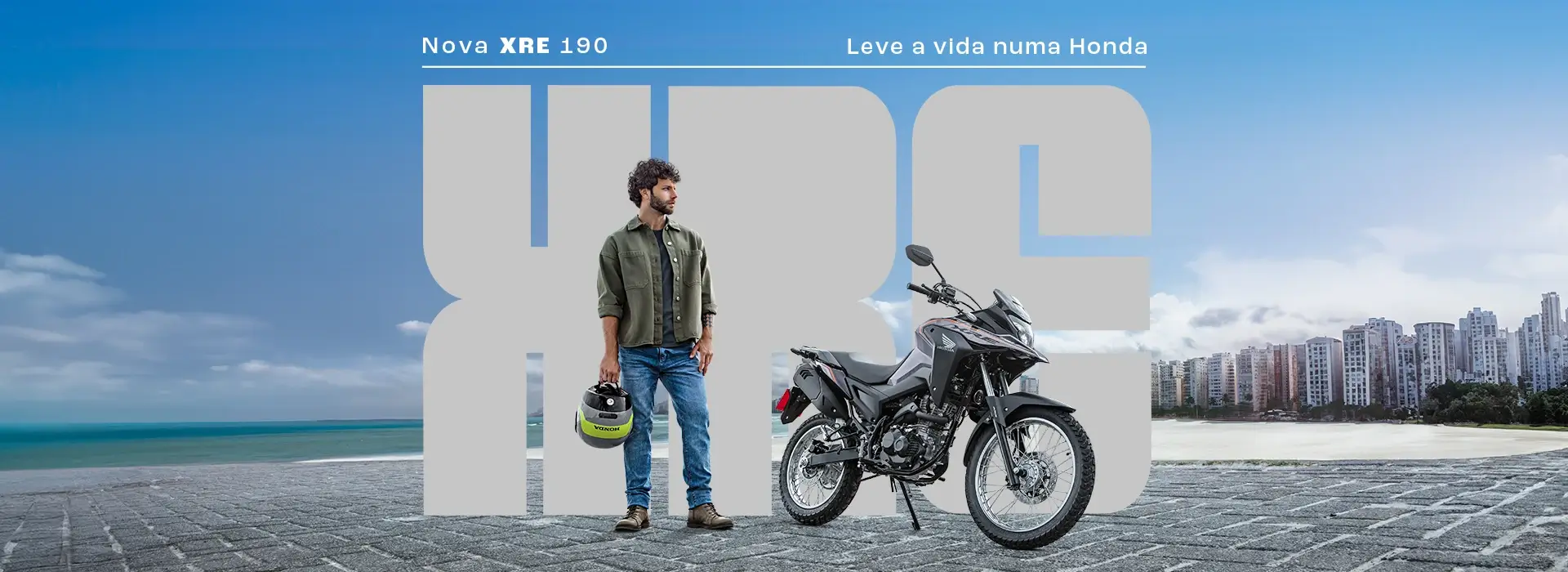 Banner Header Honda XRE 190 Versão Desktop