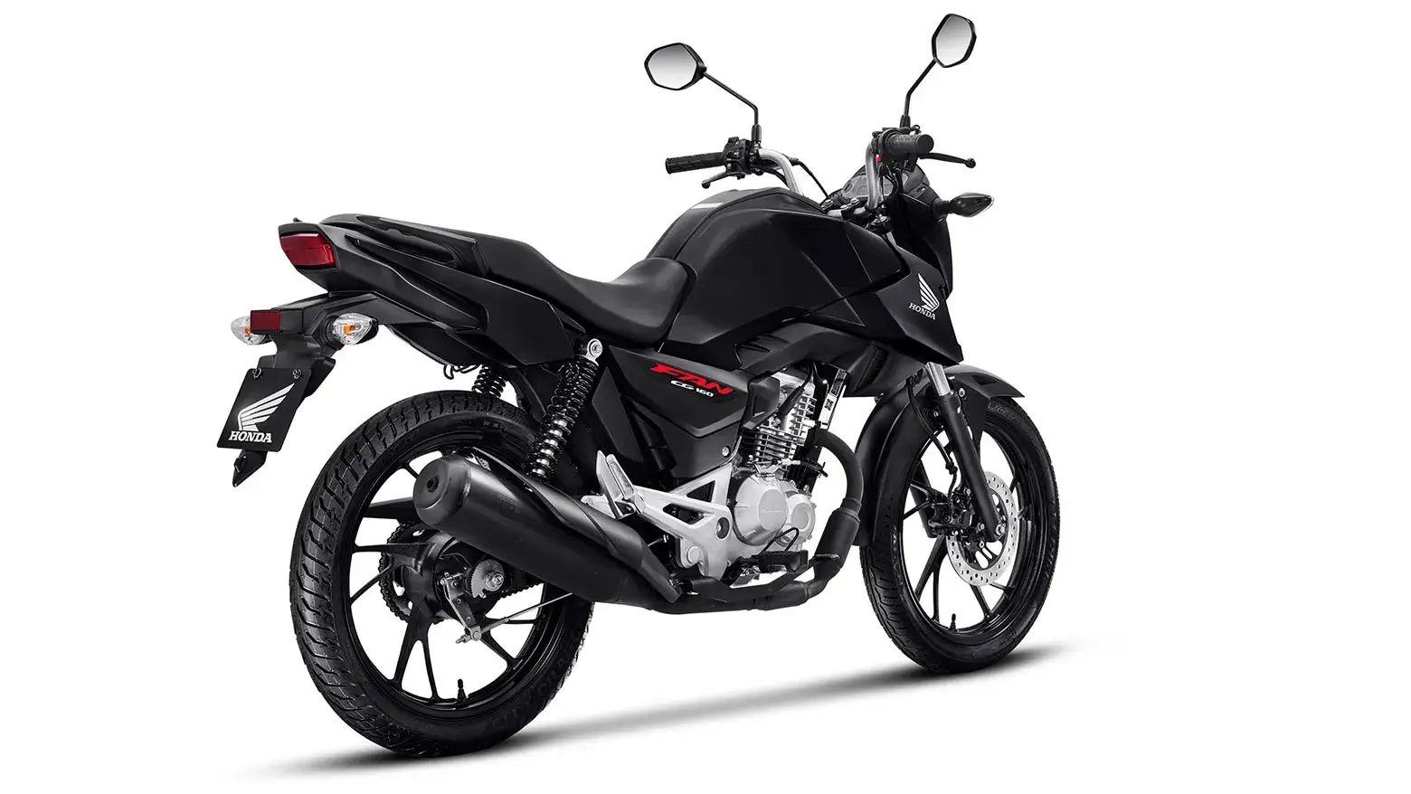Honda CG 160 Fan lateral traseira direita preta