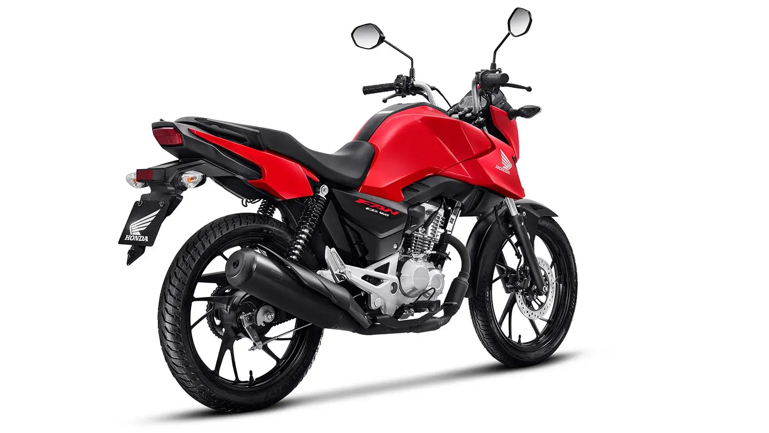 Honda CG 160 Fan lateral traseira direita vermelha