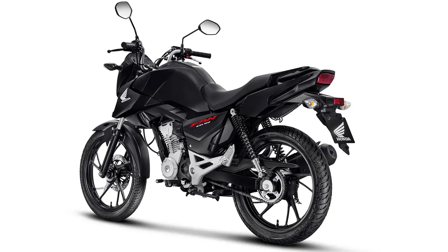Honda CG 160 Fan lateral traseira esquerda preta