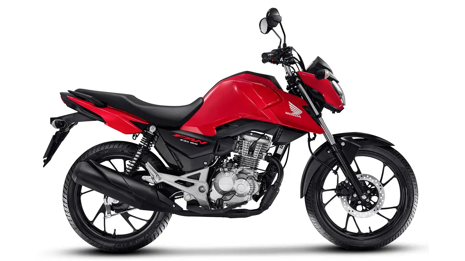Honda CG 160 Fan lateral direita vermelha