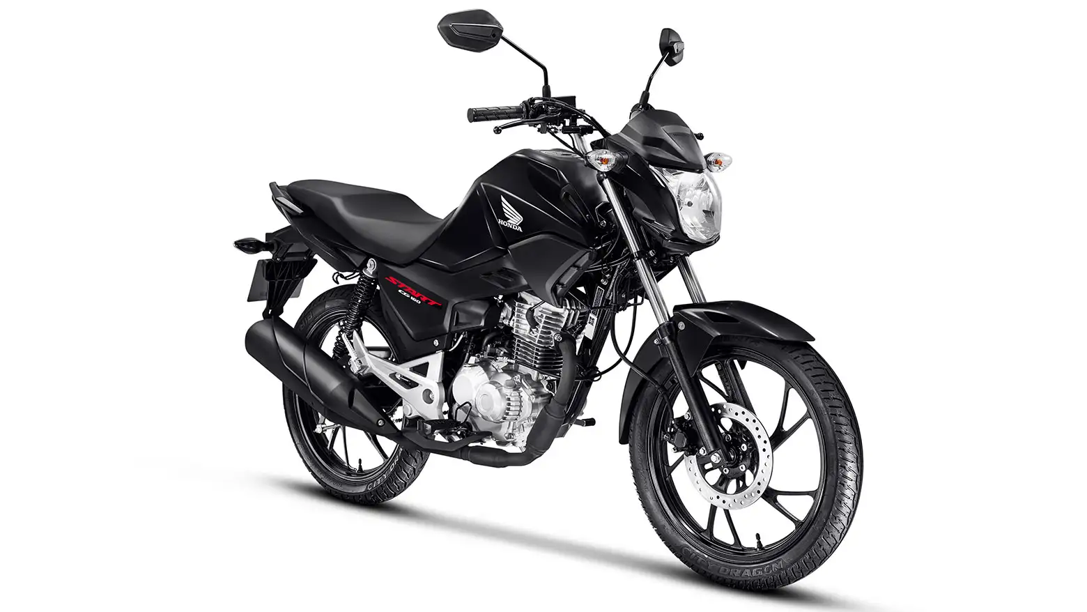 Honda CG 160 Start lateral dianteira direita preta