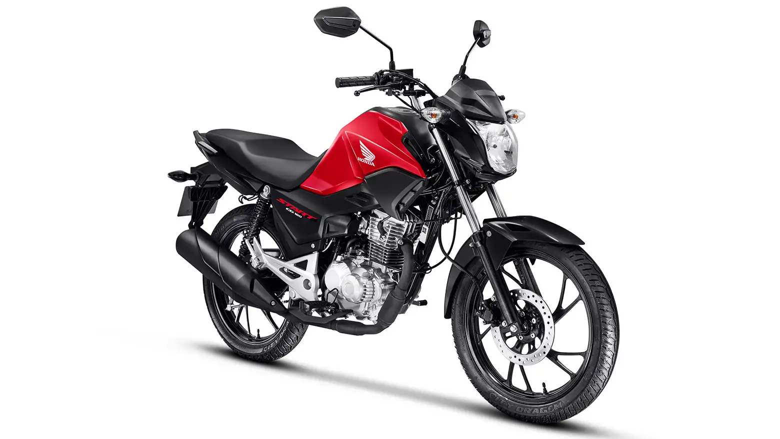 Honda CG 160 Start lateral dianteira direita vermelha