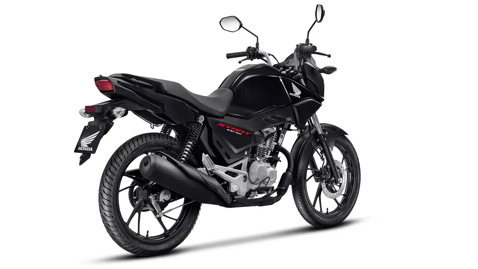 Honda CG 160 Start lateral traseira direita preta
