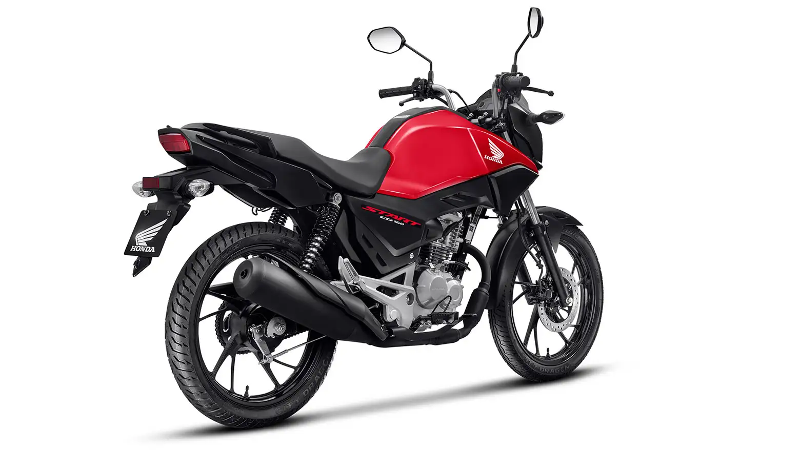Honda CG 160 Start lateral traseira direita vermelha