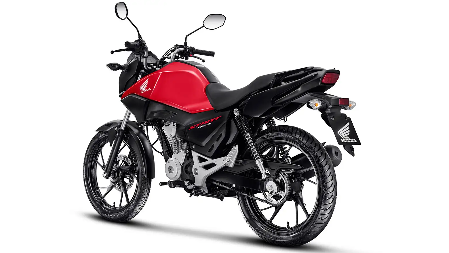 Honda CG 160 Start lateral traseira esquerda vermelha