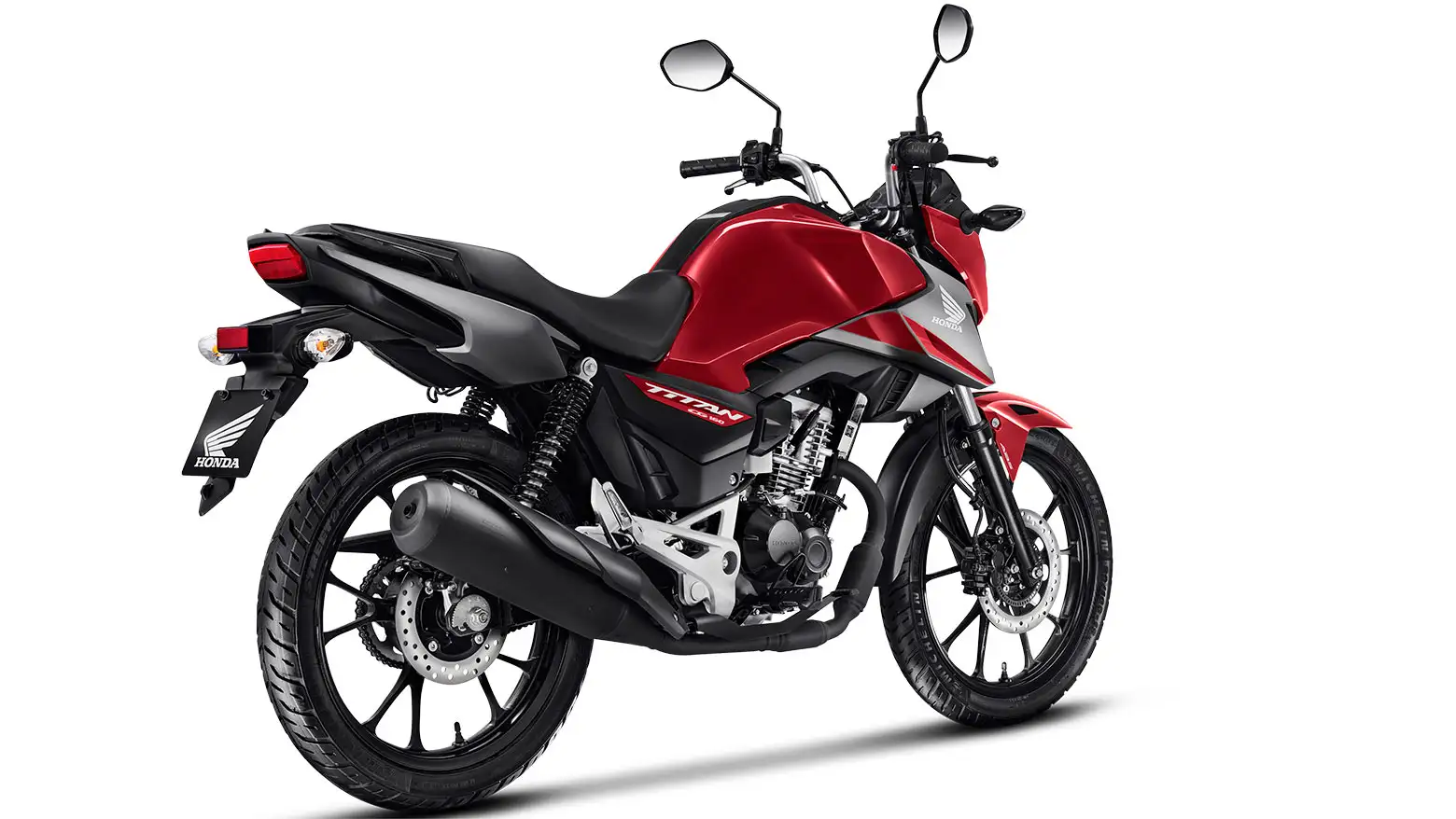 Honda CG 160 Titan Lateral Traseira Direita Vermelho