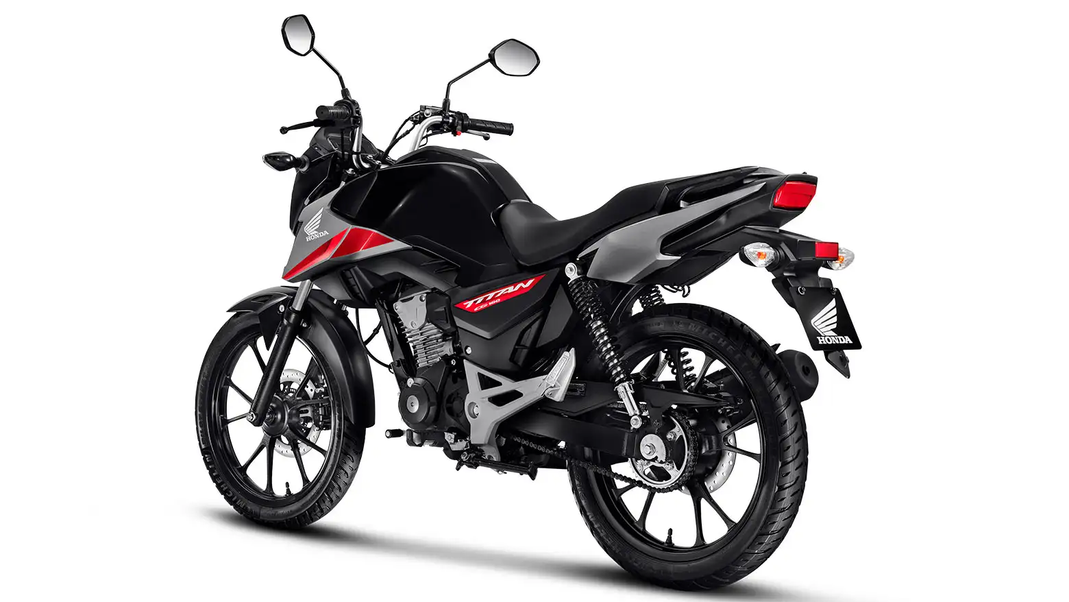 Honda CG 160 Titan Lateral Traseira Esquerda Preto