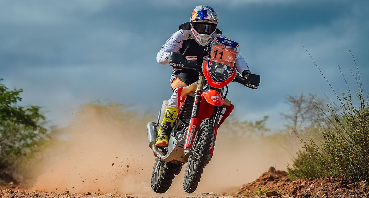 Piloto Honda Bruno Crivilin no Rally RN 1500