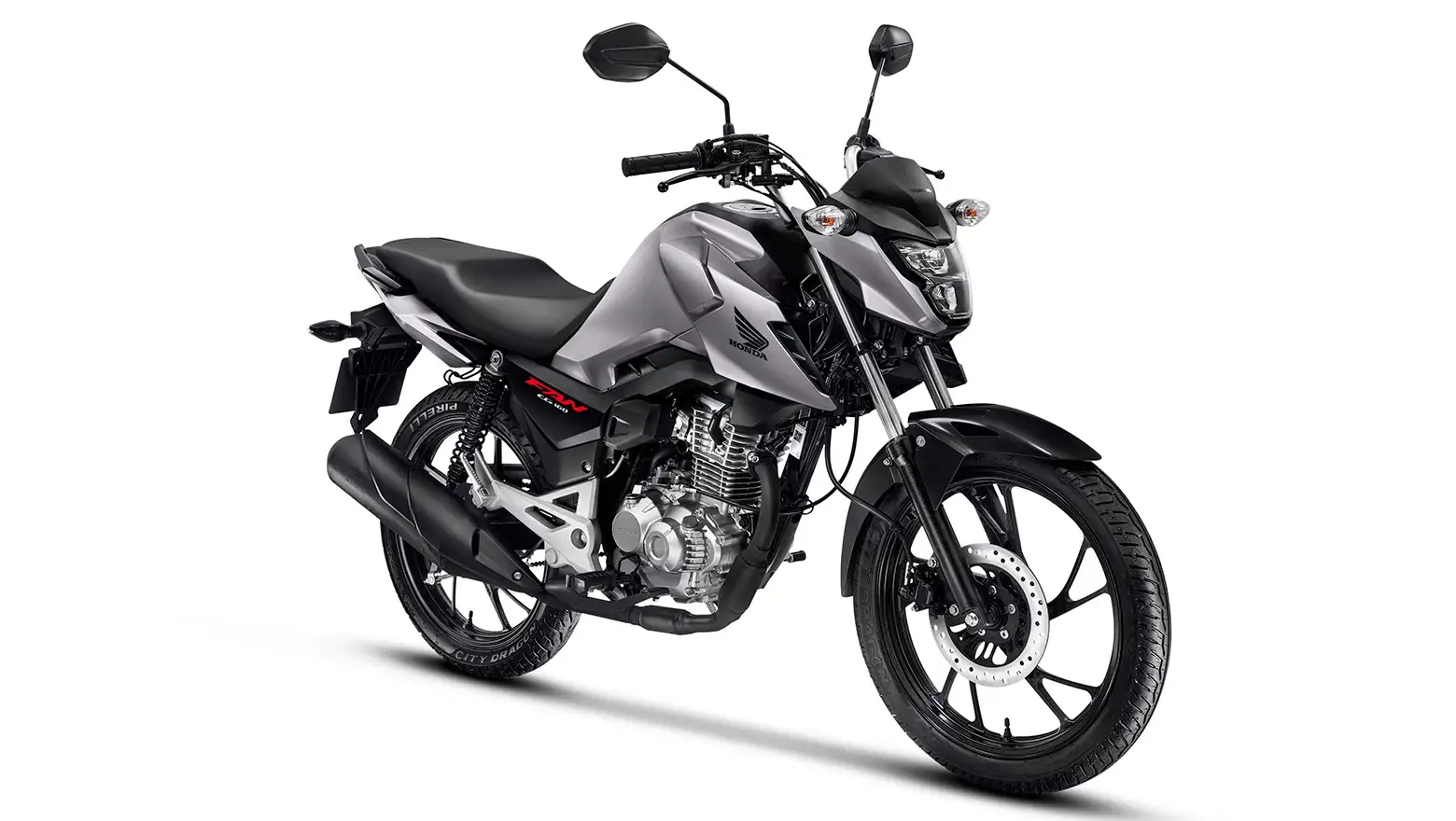 Honda CG 160 Fan lateral dianteira direita Cinza