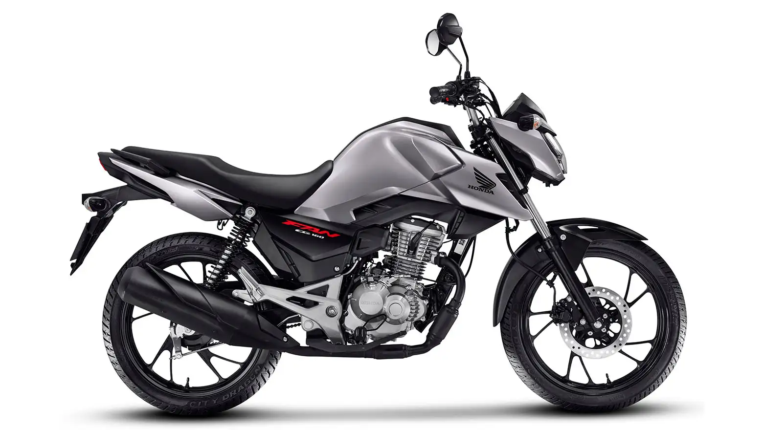 Honda CG 160 Fan lateral direita Cinza