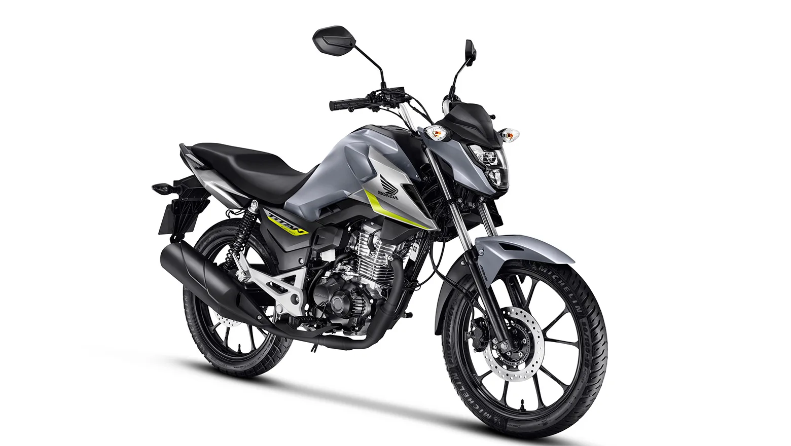 Honda CG 160 Titan Lateral Dianteira Direita Cinza