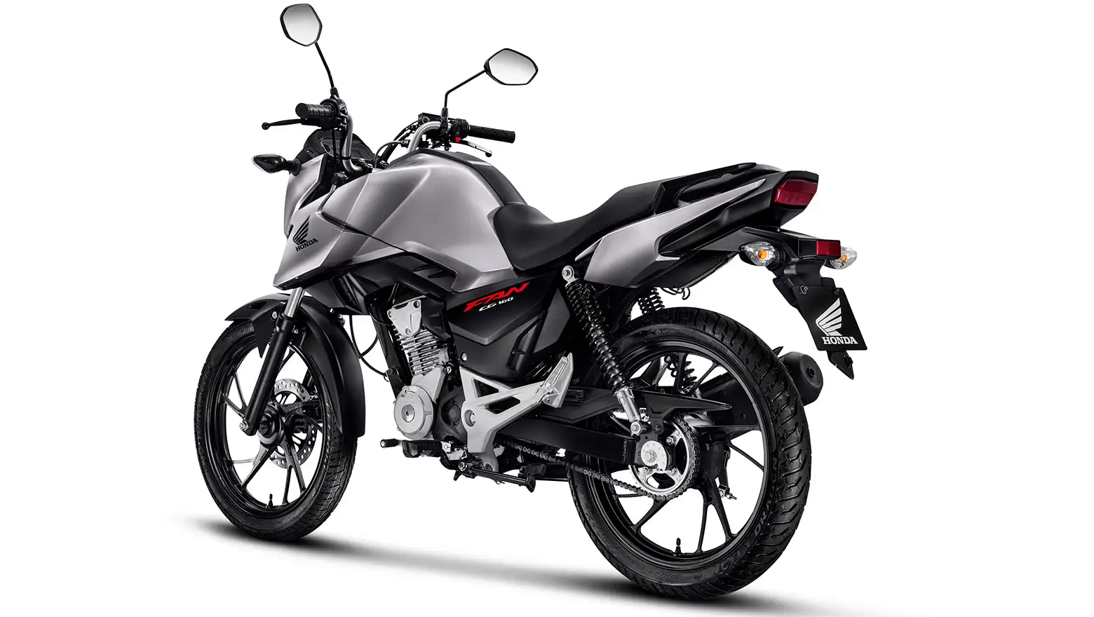 Honda CG 160 Fan lateral dianteira esquerda Cinza