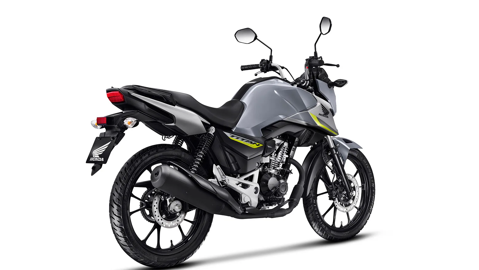 Honda CG 160 Titan Lateral Traseira Direita Cinza