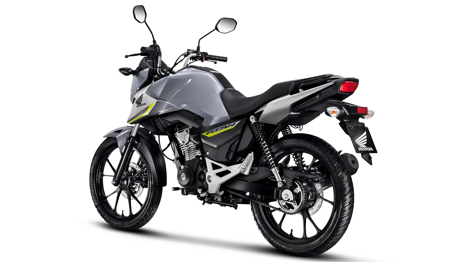 Honda CG 160 Titan Lateral Traseira Esquerda Cinza