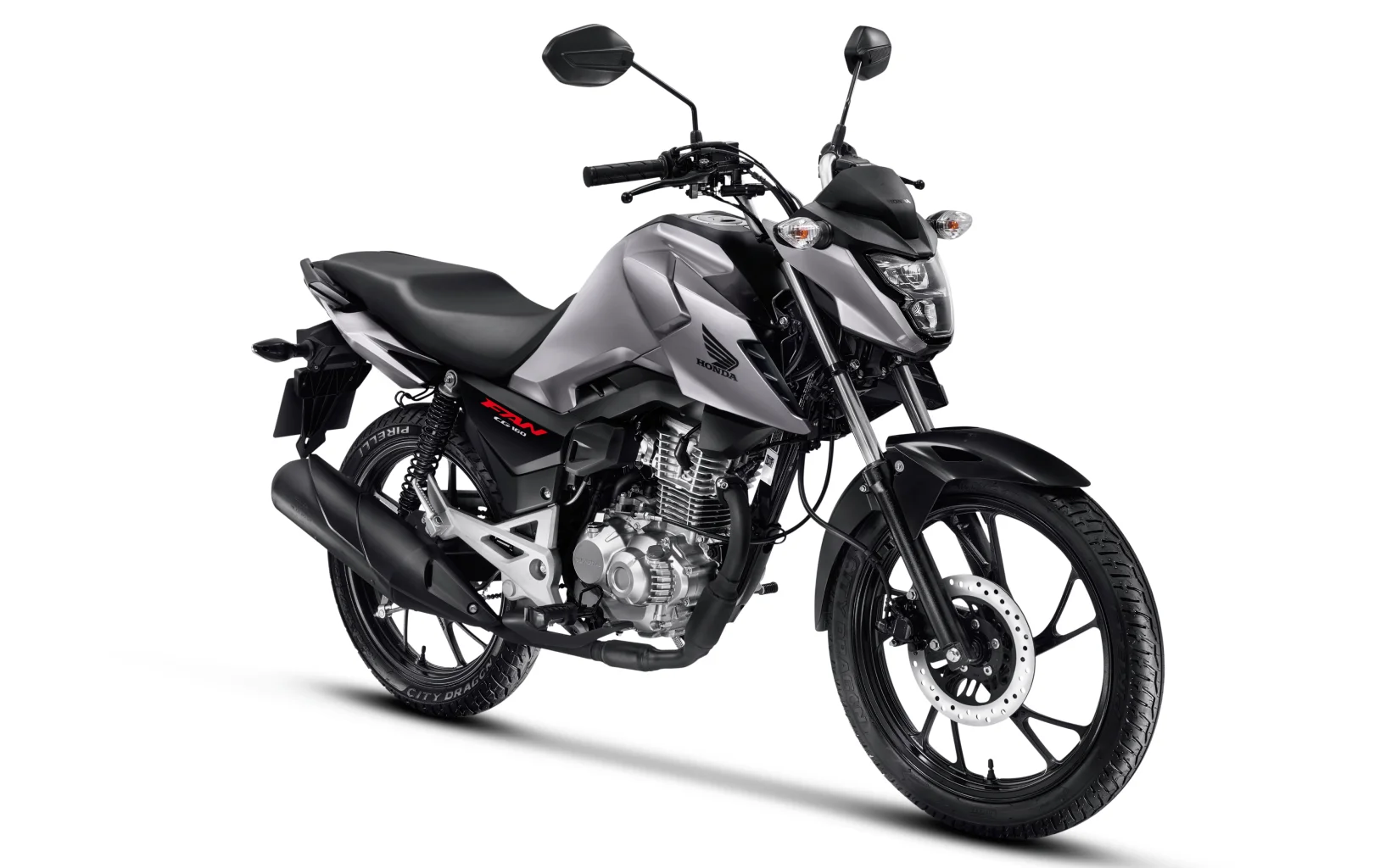Visão Frontal da Lateral Direita da moto Honda CG160 Fan