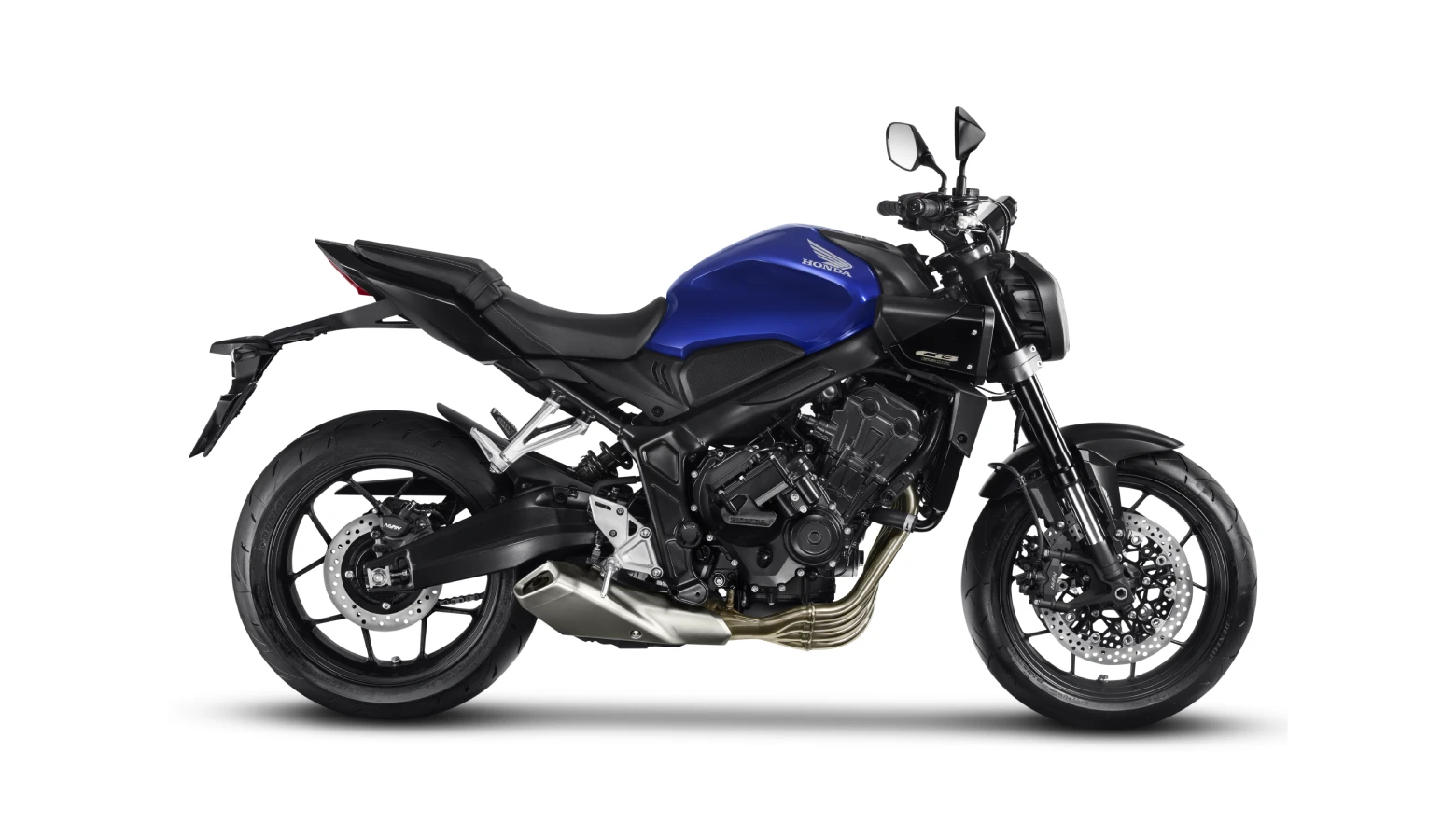 Moto Honda CB650R E-Clutch Azul Perolizado Lateral Direita