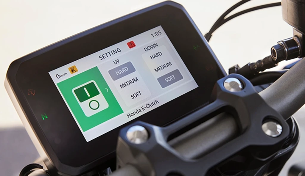 Painel TFT da Honda E-Clutch
