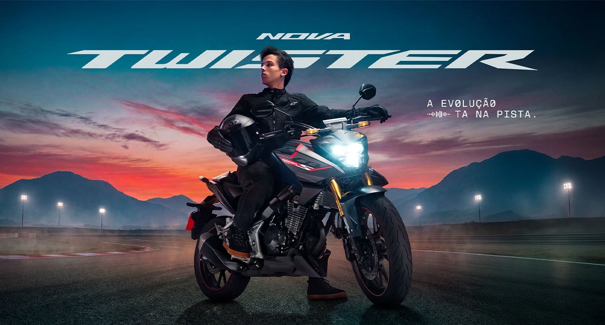 Poster destacando a nova Honda Twister