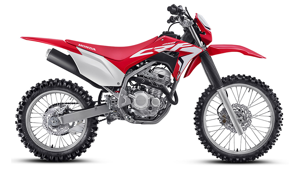 moto honda crf250f vermelha off road