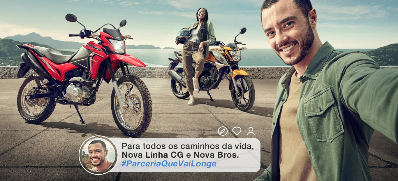 Sefie com Motos Honda CG e Bros