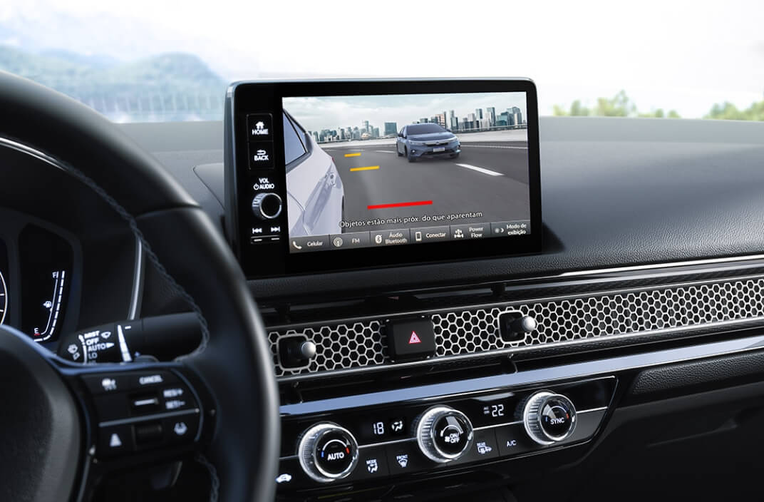 Civic Híbrido - Segurança - LaneWatch™ - Assistente para redução de ponto cego