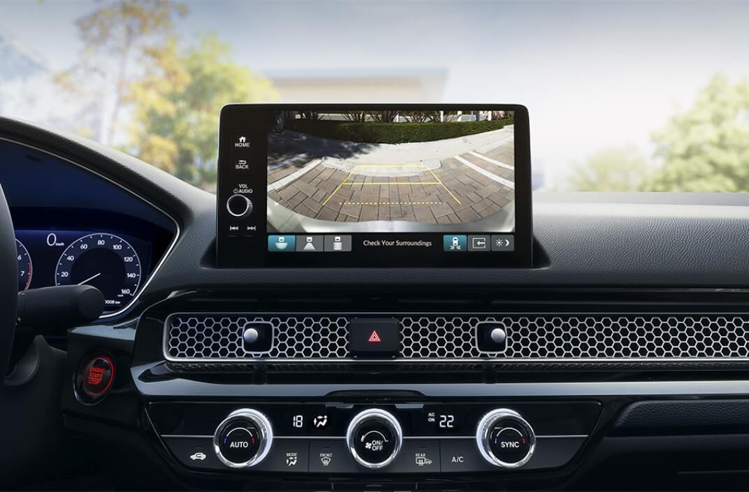 Civic Híbrido - Conforto - Câmera de marcha a ré multivisão