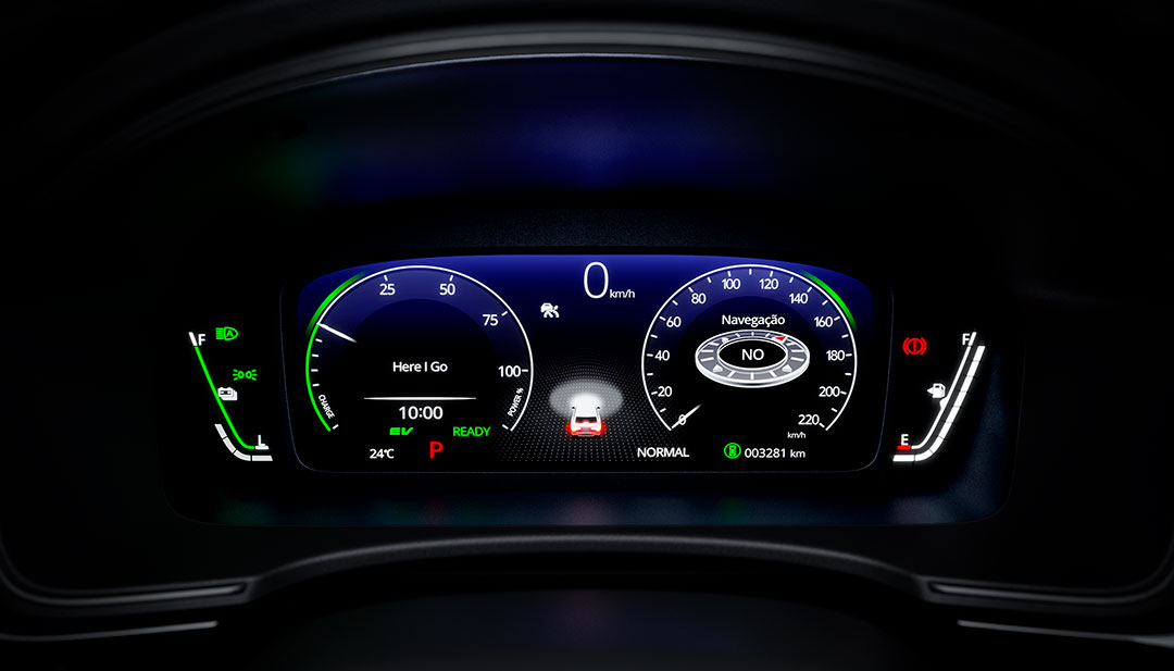Civic Híbrido - Tecnologia - Painel digital TFT 10.2'' de alta resolução